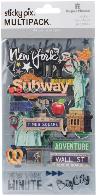 Paper House Mixed Media Multipack Stickers-New York City - STA0038E - 767636816978