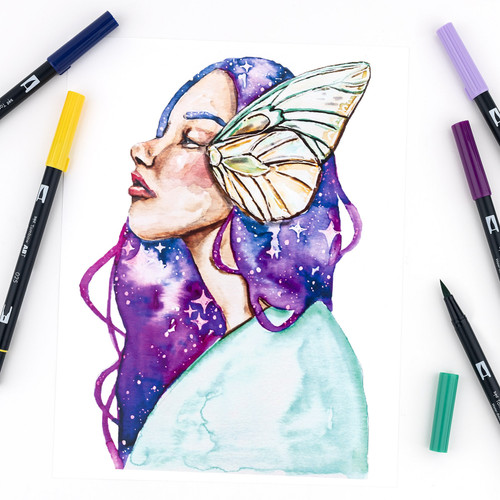 Tombow Dual Brush Pens 10/Pkg-Galaxy - DBP10-56188 Tombow Dual Brush Pens 10/Pkg-Galaxy - DBP10-56188