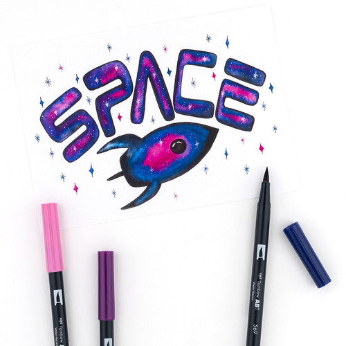 Tombow Dual Brush Pens 10/Pkg-Galaxy - DBP10-56188 Tombow Dual Brush Pens 10/Pkg-Galaxy - DBP10-56188