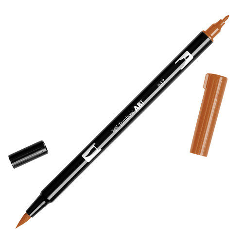 Tombow Dual Brush Marker Open Stock-947 Burnt Sienna - DBP-56612 - 085014566124