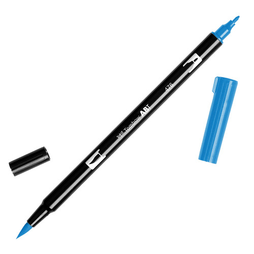 Tombow Dual Brush Marker Open Stock-476 Cyan - DBP-56553 - 085014565530