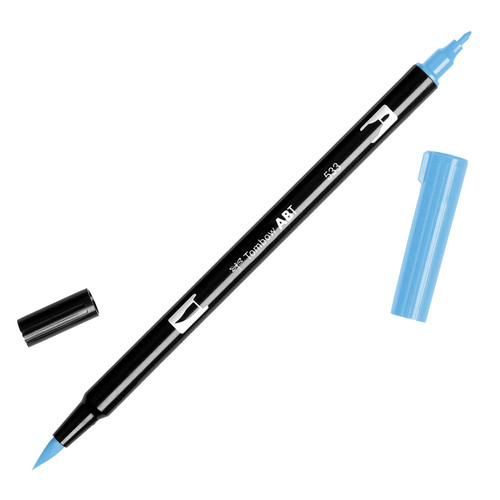 Tombow Dual Brush Marker Open Stock-533 Peacock Blue - DBP-56561 - 085014565615