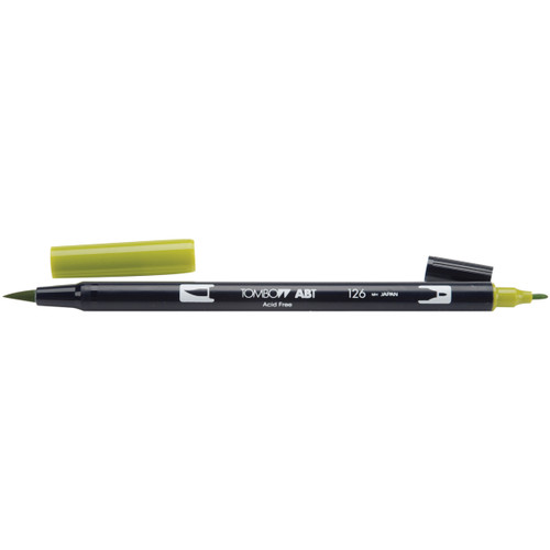 Tombow Dual Brush Marker Open Stock-126 Light Olive - DBP-56513 - 085014565134