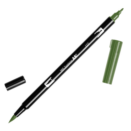 Tombow Dual Brush Marker Open Stock-177 Dark Jade - DBP-56519 - 085014565196