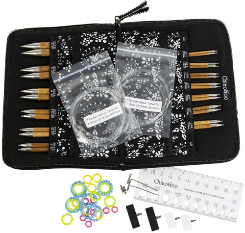 ChiaoGoo SPIN Bamboo Interchangeable Tips 5" Set - Complete-Complete - 2500-C