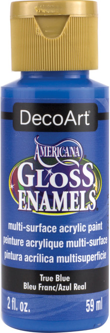 DecoArt Americana Gloss Enamels Acrylic Paint 2oz-True Blue - DAG-36 - 766218037916