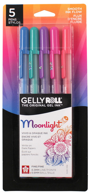 Sakura Gelly Roll Moonlight Fine Point Pens 5/Pkg-Dusk - 58175 - 053482581758