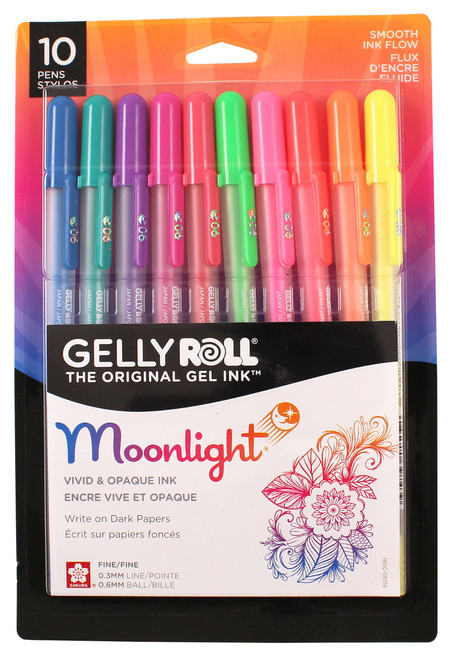 Sakura Gelly Roll Moonlight Fine Point Pens 10/Pkg-Assorted Colors - 58176 - 053482581765