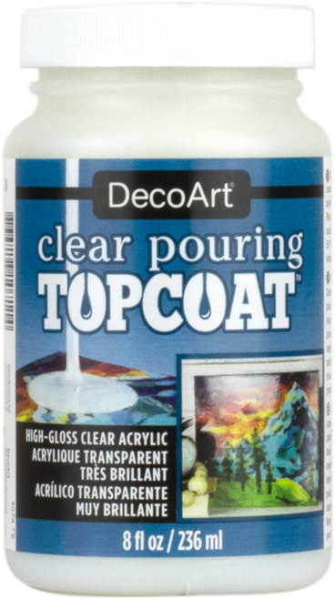 DecoArt Clear Pouring Topcoat-8oz - DS134-64 - 766218107114 DecoArt Clear Pouring Topcoat-8oz - DS134-64 - 766218107114