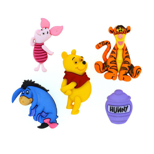 Dress It Up Licensed Embellishments-Disney Winnie The Pooh - DIULBTN-7729 Dress It Up Licensed Embellishments-Disney Winnie The Pooh - DIULBTN-7729