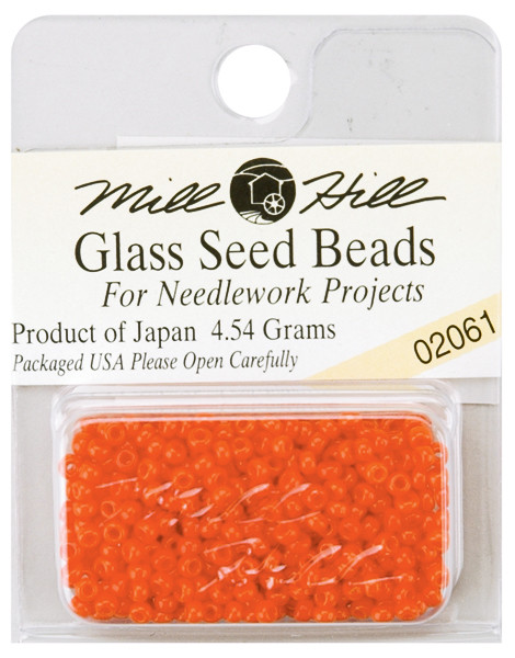 Mill Hill "Crayon Colors" Glass Seed Beads 2.5mm 4.54g-Dark Orange - CGBD-02061 - 098063020615