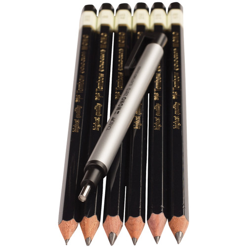 Tombow MONO Drawing Pencils 6/Pkg & Eraser Set-2H, HB, B, 2B, 4B & 6B - 61002 Tombow MONO Drawing Pencils 6/Pkg & Eraser Set-2H, HB, B, 2B, 4B & 6B - 61002