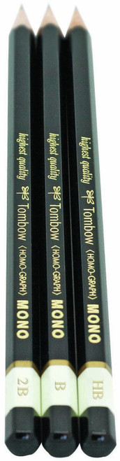 Tombow MONO Drawing Pencils 3/Pkg-Black - 61001
