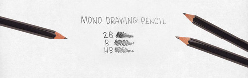 Tombow MONO Drawing Pencils 3/Pkg-Black - 61001 Tombow MONO Drawing Pencils 3/Pkg-Black - 61001