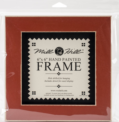 Mill Hill Wooden Frame 6"X6"-Rust - GBFRM-13 - 843063034632 Mill Hill Wooden Frame 6"X6"-Rust - GBFRM-13 - 843063034632
