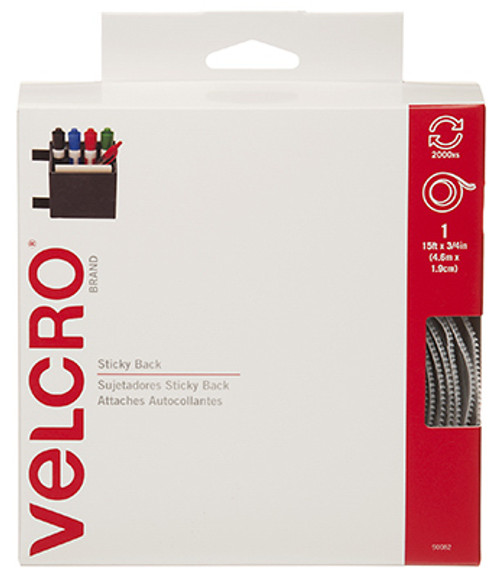 VELCRO(R) Brand Sticky Back Tape .75X15'-White - 90082 - 075967900823