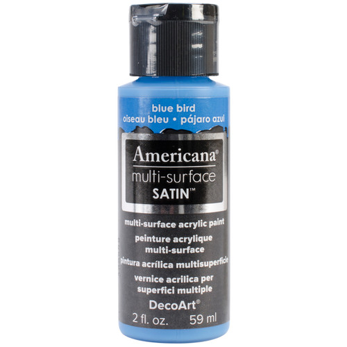 DecoArt Americana Multi-Surface Satin Acrylic Paint 2oz-Blue Bird - DA5-30-27 - 766218065438