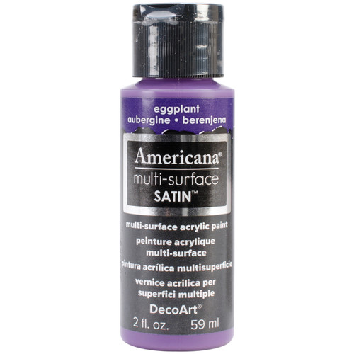 DecoArt Americana Multi-Surface Satin Acrylic Paint 2oz-Eggplant - DA5-30-32 - 766218065483