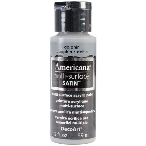 DecoArt Americana Multi-Surface Satin Acrylic Paint 2oz-Dolphin - DA5-30-37 - 766218065537
