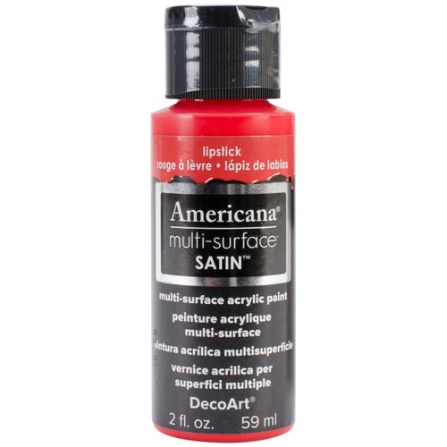 DecoArt Americana Multi-Surface Satin Acrylic Paint 2oz-Lipstick - DA5-30-06 - 766218065223 DecoArt Americana Multi-Surface Satin Acrylic Paint 2oz-Lipstick - DA5-30-06 - 766218065223