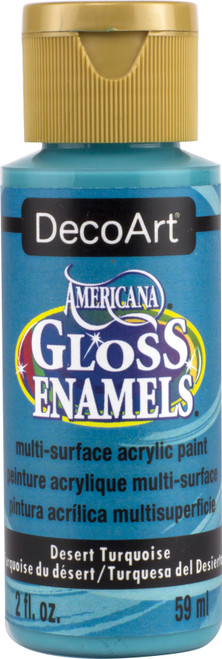 DecoArt Americana Gloss Enamels Acrylic Paint 2oz-Desert Turquoise - DAG-44 - 766218064936