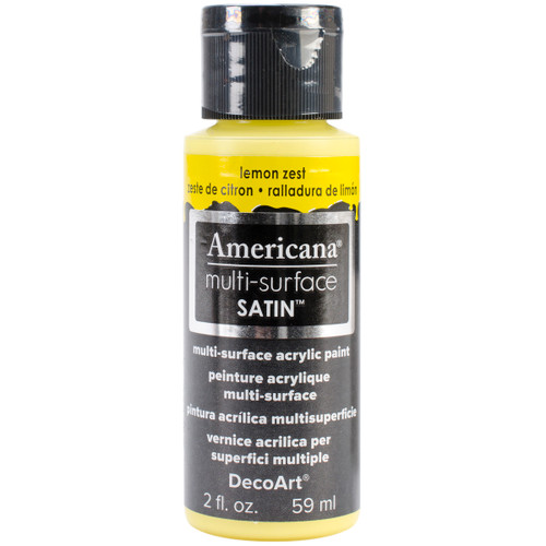 DecoArt Americana Multi-Surface Satin Acrylic Paint 2oz-Lemon Zest - DA5-30-13 - 766218065292 DecoArt Americana Multi-Surface Satin Acrylic Paint 2oz-Lemon Zest - DA5-30-13 - 766218065292