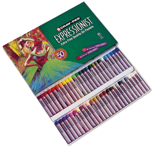 Sakura Cray-Pas Expressionist Oil Pastels 50/Pkg-Assorted Colors - XLP50