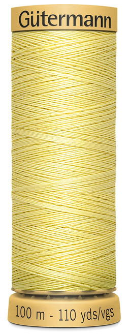 Gutermann Natural Cotton Thread 110yd-Light Yellow - 103C-1370 - 077780010079