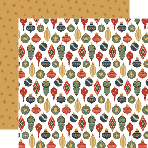 25 Pack - Christmas In The City Double-Sided Cardstock 12"X12"-Painted Ornaments - 5A0033M8-1H59G - 810192595464