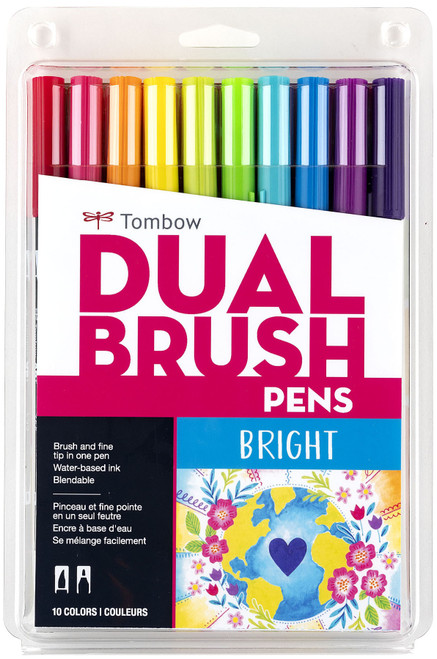 Tombow Dual Brush Pens 10/Pkg-Bright - DBP10-56185 - 085014561853