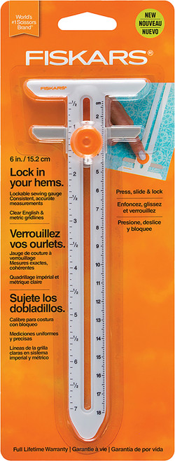 2 Pack - Fiskars Sewing Measuring Gauge 6"-1/8" Increments - 13205001 - 020335061859