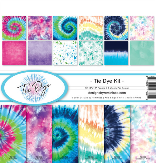 3 Pack - Reminisce Collection Kit 12"X12"-Tie Dye - TDY-200 - 810040176722