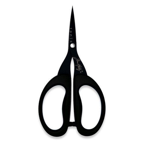 3 Pack - Tim Holtz Non-Stick Titanium Micro Serrated Mini Snips 5"-Black - 816
