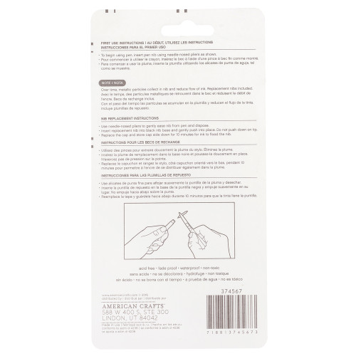 3 Pack - Metallic Markers Broad Point 3/Pkg-Rose Gold, Gold & Silver - 374567