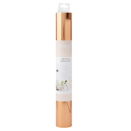 3 Pack - American Crafts Adhesive Vinyl Roll 12"X36"-Rose Gold Foil - AC340151 - 718813978910