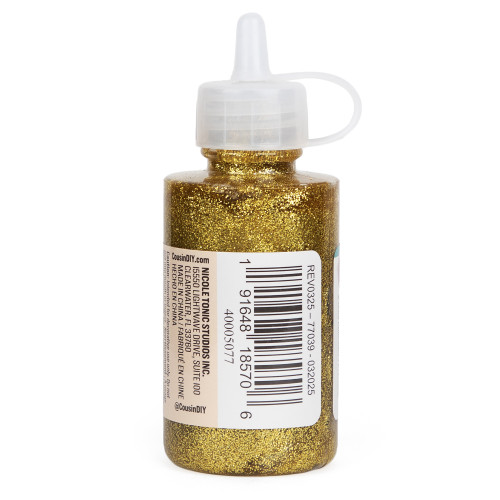 12 Pack - CousinDIY Glitter Glue 2.1oz-Gold - 5A002XX4-5077