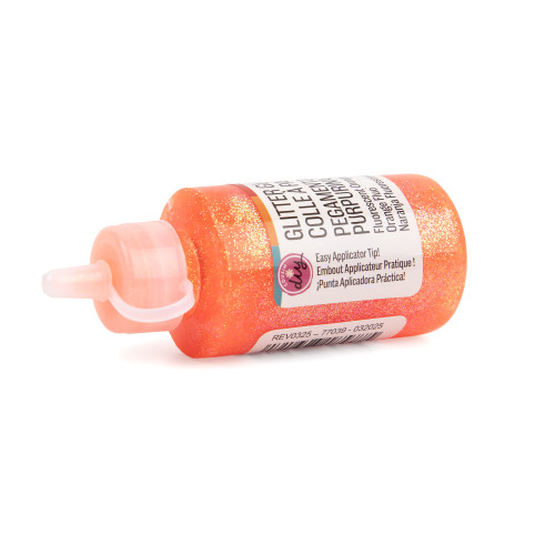 12 Pack - CousinDIY Glitter Glue 2.1oz-Fluorescent Orange - 5A002XX4-5048