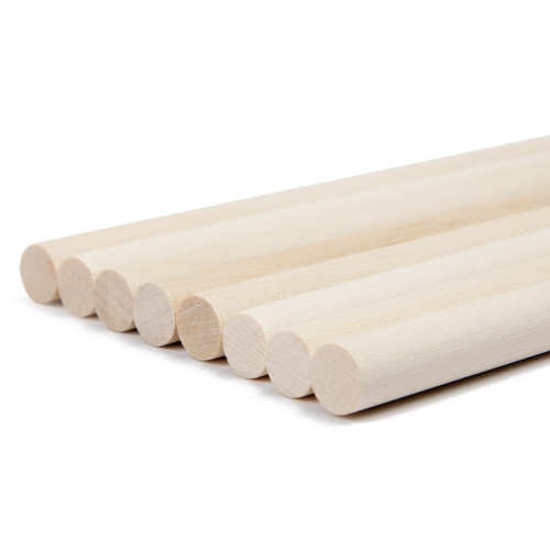 3 Pack - CousinDIY Wood Dowel Rod 7/16" X12" 8/Pkg-Natural - 5A002XTN-1GYM4