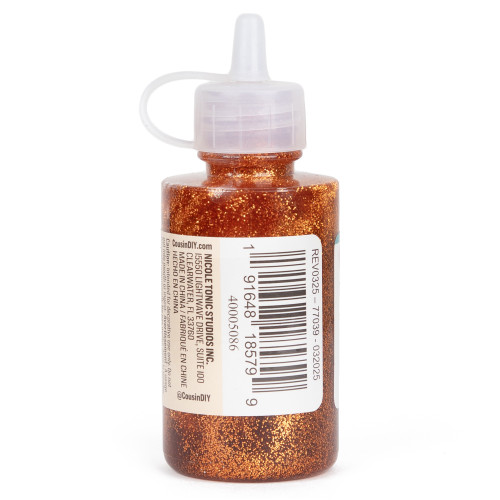 12 Pack - CousinDIY Glitter Glue 2.1oz-Copper - 5A002XX4-5086