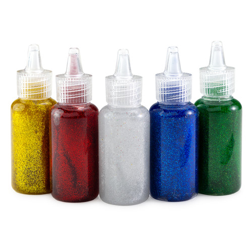 3 Pack - CousinDIY Glitter Glue 0.7oz 5/Pkg-Basic Multi-Colored - 5A002XSY-1GYH9