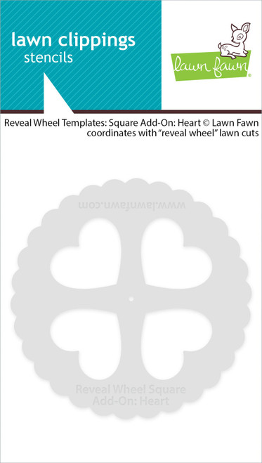3 Pack - Lawn Clippings Coloring Stencil-Reveal Wheel Square Add-On: Heart - 5A0036H8-1H7MB - 783385670784