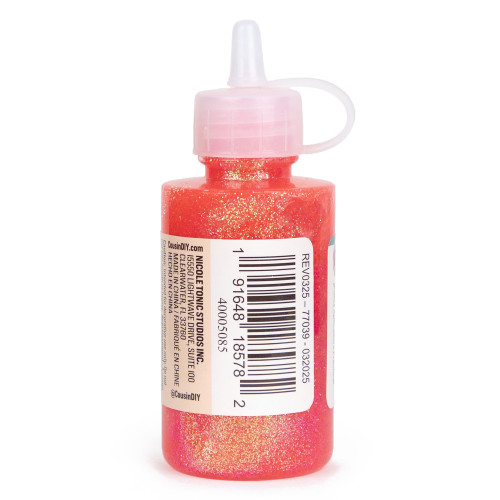 12 Pack - CousinDIY Glitter Glue 2.1oz-Fluorescent Pink - 5A002XX4-5085