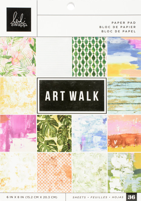 3 Pack - Heidi Swapp Single-Sided Paper Pad 6"X8" 36/Pkg-Art Walk - HS315363 - 718813153638