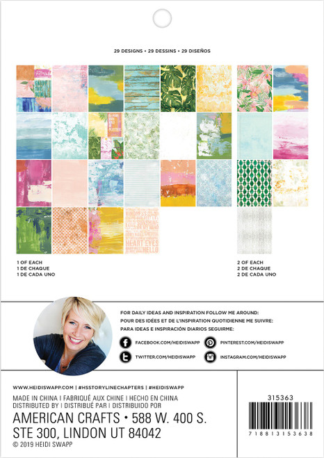 3 Pack - Heidi Swapp Single-Sided Paper Pad 6"X8" 36/Pkg-Art Walk - HS315363