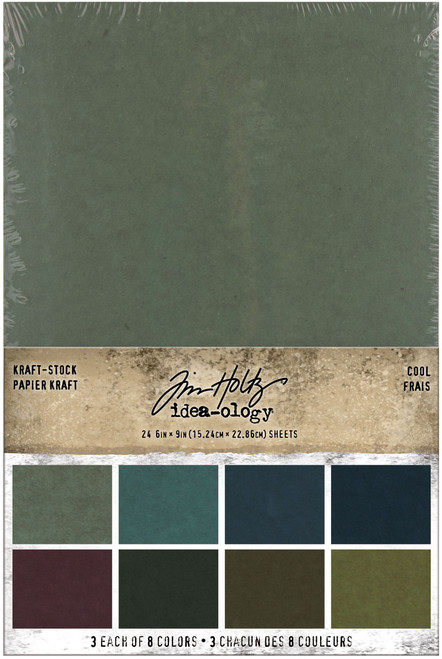 2 Pack - Idea-Ology Kraft-Stock Stack Cardstock Pad 6"X9" 24/Pkg-Cool, 8 Colors/3 Each - TH94110 - 040861941104