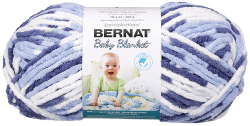 2 Pack - Bernat Baby Blanket Big Ball Yarn-Blue Dreams - 161104-4134 - 057355384262
