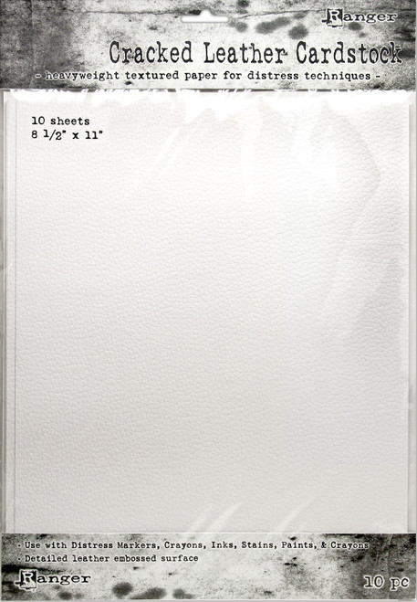 3 Pack - Tim Holtz Distress Cracked Leather Cardstock 10/Pkg-8.5"X11" - TDA71280 - 789541071280