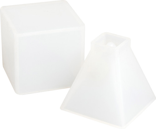 2 Pack - American Crafts Color Pour Resin Mold 2/Pkg-Paper Weight - Cube & Pyramid - 356724