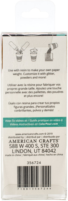 2 Pack - American Crafts Color Pour Resin Mold 2/Pkg-Paper Weight - Cube & Pyramid - 356724