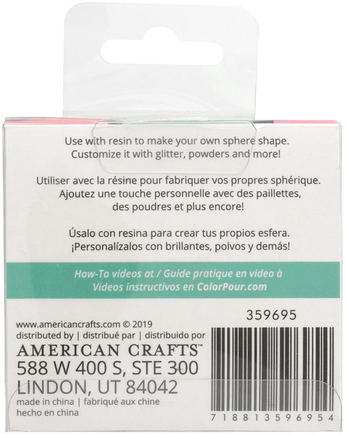 2 Pack - American Crafts Color Pour Resin Mold-Large Sphere - 359695